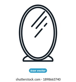 mirror icon template color editable. mirror symbol vector illustration for graphic and web design.