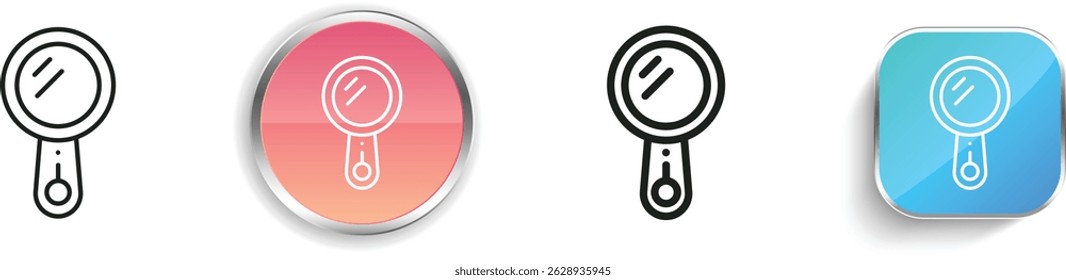 mirror icon. Thin Linear, Regular and Button Style Design Isolated On White Background