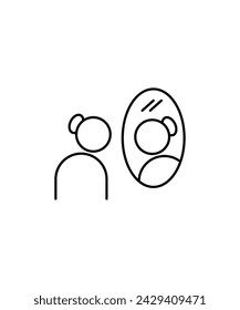 Spiegelsymbol, Symbol für beste Vektorlinie.