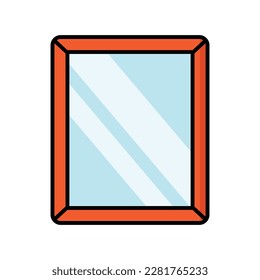 mirror icon vector design template in white background