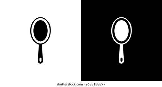 Mirror icon Vector in flat style. Collection silhouettes