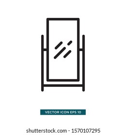 mirror icon vector illustration template black color