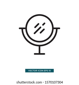 mirror icon vector illustration template black color