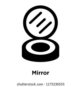 Mirror icon vector isolated on white background, logo concept of Mirror sign on transparent background, filled black symbol