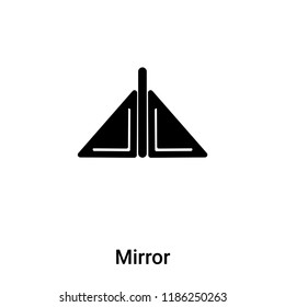 Mirror icon vector isolated on white background, logo concept of Mirror sign on transparent background, filled black symbol