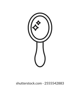 Mirror icon vector isolated on white background.