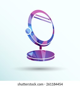mirror icon vector isolated view sign symbol  2.