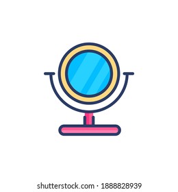Spiegelsymbol in Vektorgrafik. Logotyp

