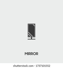 mirror icon. mirror vector on gray background