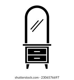 Icono de espejo vectorial en diseño de moda