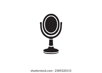 mirror icon vector silhouette isolated in white background