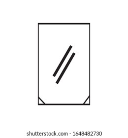 mirror icon vector. simple element illustration. mirror symbol design.