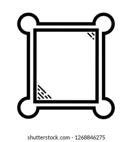 Mirror icon vector icon.  Mirror symbol design. Can be used for web and mobile. 