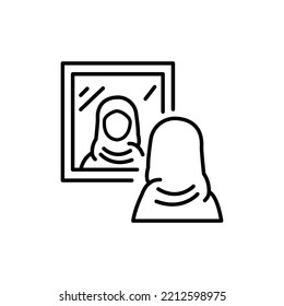 Mirror icon vector trendy design template logo signage illustration clip art