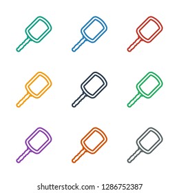 mirror icon white background. Editable outline mirror icon from barber. Trendy mirror icon for web and mobile.
