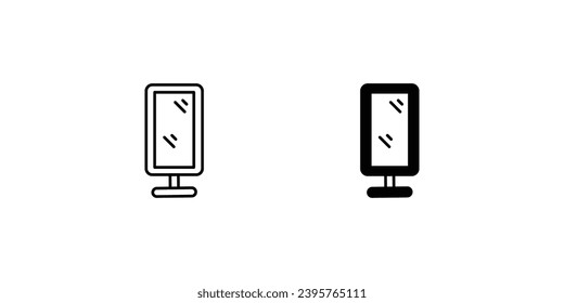 mirror icon with white background vector stock illustration