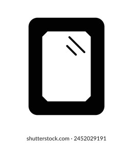 mirror icon with white background vector stock illustration