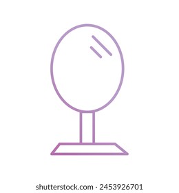 mirror icon with white background vector stock illustration