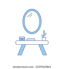 Icono de espejo con fondo blanco Ilustración de stock de Vector