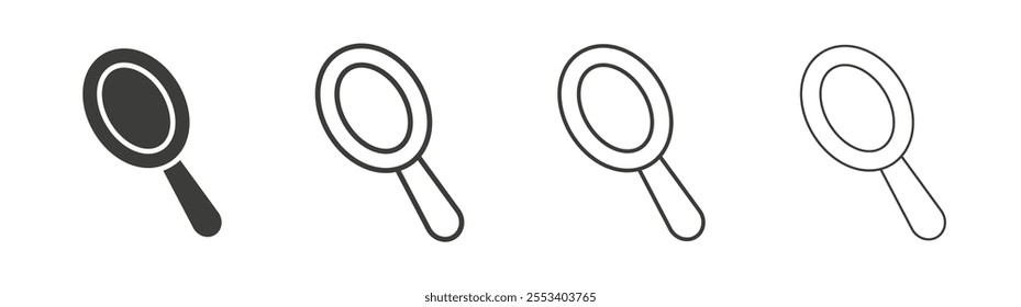 Mirror icons collection. vector set in black color