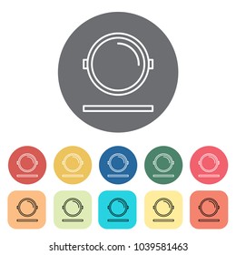 Mirror icons. Vector illustration.

