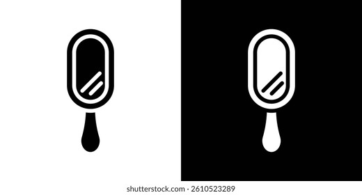 Mirror icons vector set in solid flat style