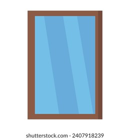 Espejo ilustrado sobre fondo blanco
