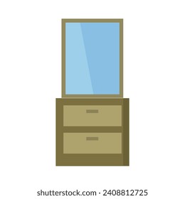 Mirror illustrated on white background