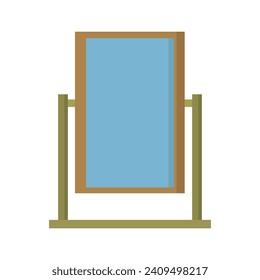Mirror illustrated on white background