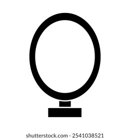 Espelho ilustrado no fundo branco