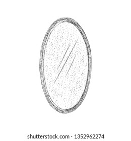 Mirror illustration in hand drawn vector