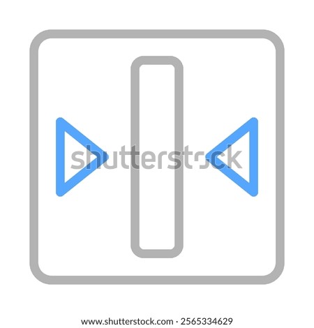 Mirror Image Icon, Flip Horizontal Symbol, Reflection Concept