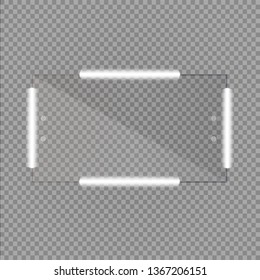 Mirror isolated with lights. Vector illustration.