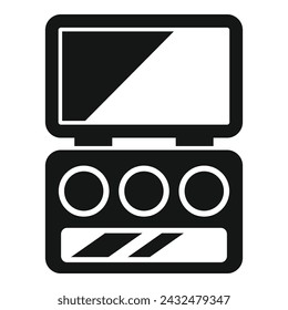 Mirror korean makeup icon simple vector. Care bio. Brush gel makeup
