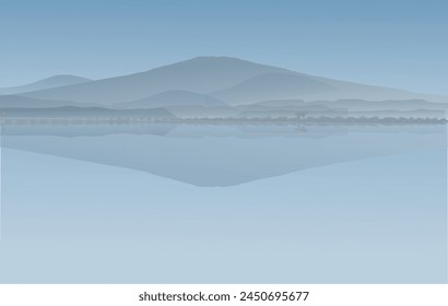 mirror lanscape mountain vektor design.