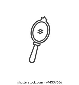 Mirror line icon.
