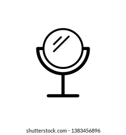 Mirror line icon in flat design with element for web site design and mobile apps. Modern infographic logo and symbol. Mirror vector line pictogram.