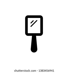 Mirror line icon in flat design with element for web site design and mobile apps. Modern infographic logo and symbol. Mirror vector line pictogram.