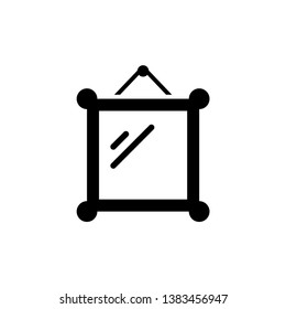 Mirror line icon in flat design with element for web site design and mobile apps. Modern infographic logo and symbol. Mirror vector line pictogram.