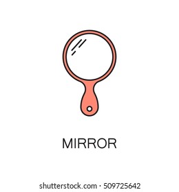 Mirror line icon. High quality pictogram of mirror for home's interior. Outline vector symbol for design website or mobile app. Thin line sign of mirror for logo, visit card, etc.