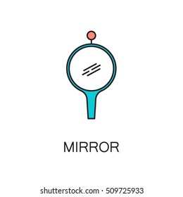 Mirror line icon. High quality pictogram of mirror for home's interior. Outline vector symbol for design website or mobile app. Thin line sign of mirror for logo, visit card, etc.