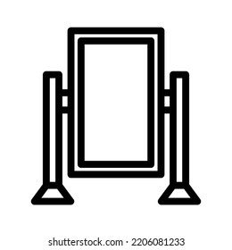 mirror line icon illustration vector graphic