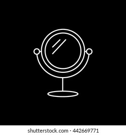 Mirror Line Icon On Black Background