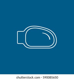Mirror Line Icon On Blue Background