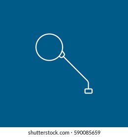 Mirror Line Icon On Blue Background