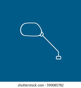 Mirror Line Icon On Blue Background