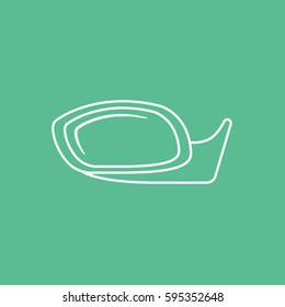 Mirror Line Icon On Green Background