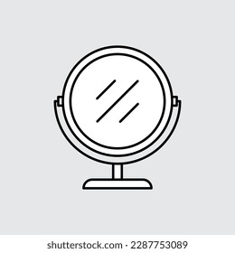 Mirror line icon, outline vector sign, linear style pictogram isolated on white. Symbol, logo illustration. 