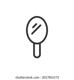 Mirror line icon, sign or symbol. Premium pictogram in trendy outline style. Mirror pixel perfect vector icon isolated on a white background.