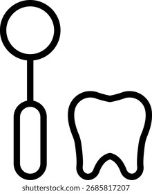 Icono de línea de espejo Diseño de Vector